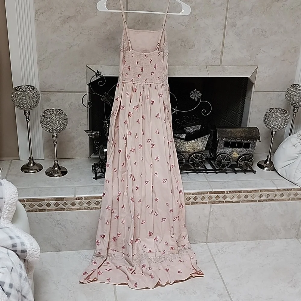 🌹 ABERCROMBIE & FITCH Lace-Pieced Cotton Maxi Dress 🌹